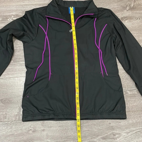 Reebok Athletic Full Zip Jacket Black and Purple M - Picture 15 of 16